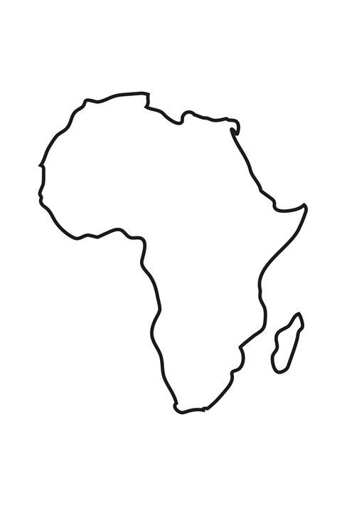 Political Map Of Africa Continent Simple Black Vector Image, 42% OFF