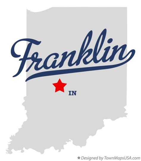 Map of Franklin, Hendricks County, IN, Indiana