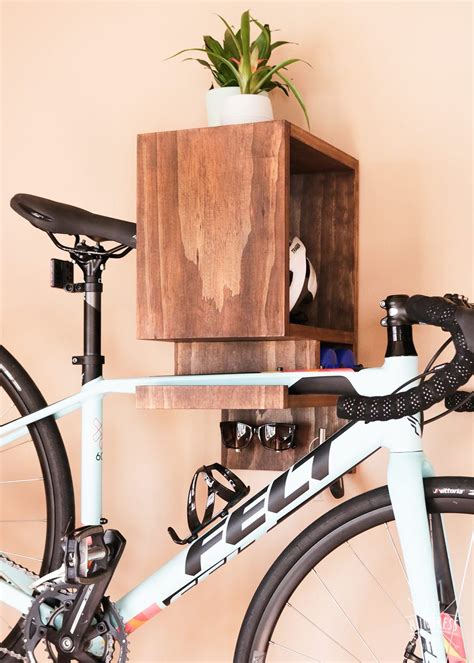 DIY Wall Mounted Bike Rack - DIY Huntress Hanging Bike Rack, Diy Bike ...