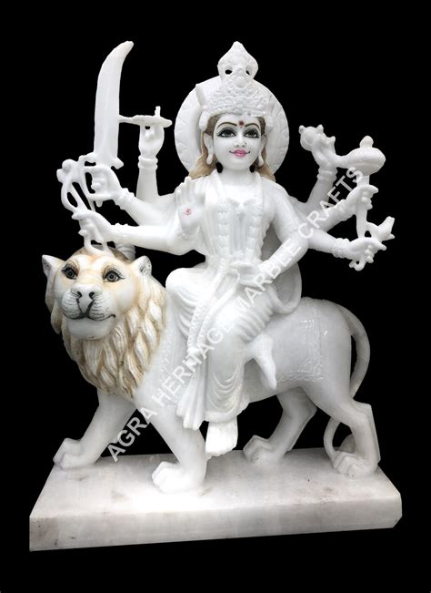 Marble Maa Durga Idol Murti Religious Statue Handmade Art - Etsy