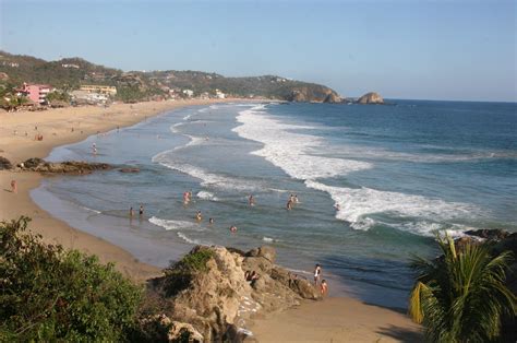 Laid-back beach, lost in time, in Zipolite, Mexico