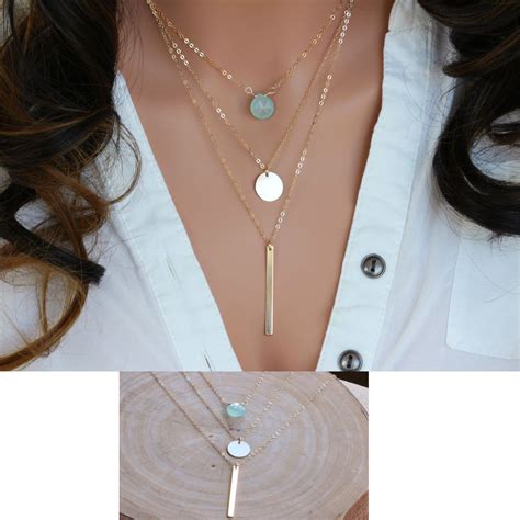 Coin Pendant Necklace, Multi Strand Necklace, Necklace Lengths, Topaz Necklace, Layered ...