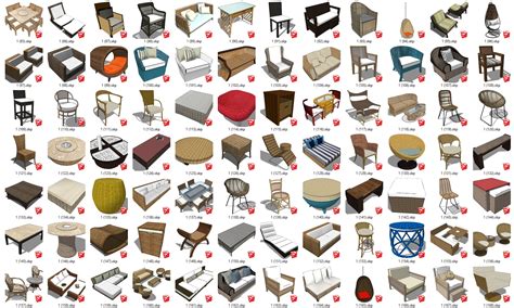 4412 Outdoor Furniture Sketchup Model Free Download