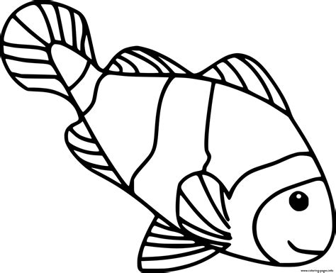 Beautiful Clownfish Coloring page Printable