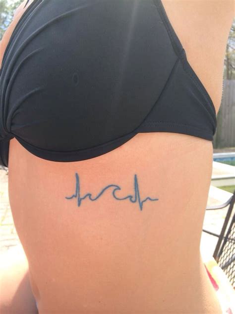 Wave heartbeat tattoo | Tattoos, Heartbeat tattoo, Tattoos and piercings