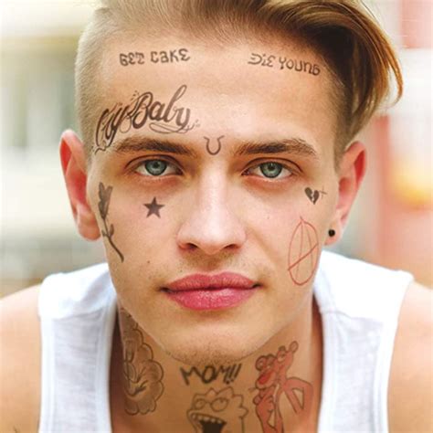 Buy Lil Peep Face Tattoo Set | Temporary Tattoos | Halloween Costume | Skin Safe Online at ...
