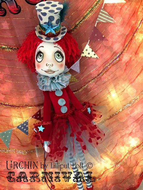 Urchin 'Carnival' Art Doll 'Harmonica' by Vicki @ Lilliput Loft Maileg, Urchin, Clown, Art Dolls ...