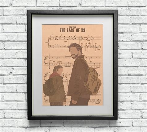 The Last of Us Theme Tune Sheet Music Wall Art Minimalist Style Great Sci-fi Geek Gift - Etsy