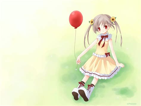 Anime girl holds balloon HD wallpaper | Wallpaper Flare