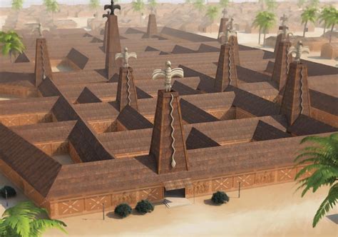 Rendition of ancient palace at Benin city : r/AfricanArchitecture