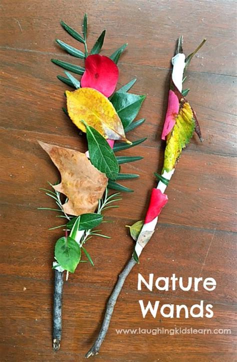 Nature wands for outdoor play - Laughing Kids Learn | Nature crafts ...