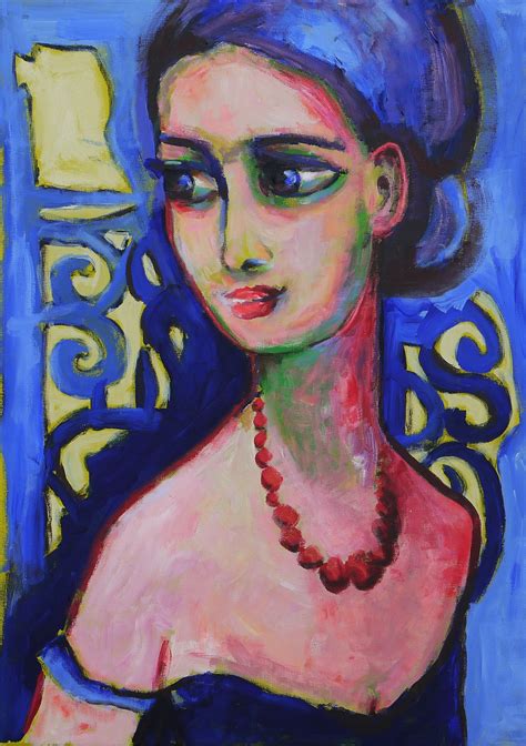 "Le Collier de Perles" naar een tekening van Kees van Dongen Art Fauvisme, Fauvism Art, Raoul ...