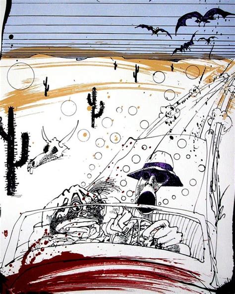 Ralph Steadman’s Fear & Loathing art Circ 1973 : r/ArtHistory