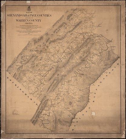 Map of Shenandoah & Page Counties and Part of Warren County, Virginia from Map of Shenandoah ...