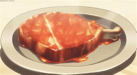 Anime Steak GIF - Anime Steak Beef - Zbulo dhe ndaj imazhe GIF