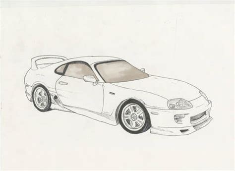 Toyota Supra Drawing at PaintingValley.com | Explore collection of ...