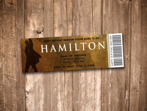 Printable Hamilton Tickets - Printable Word Searches