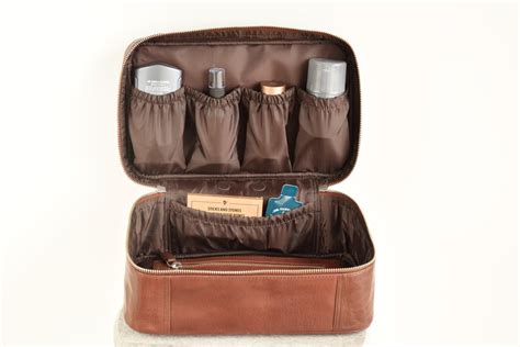 Toiletry bag men Personalized mens toiletry bag Leather