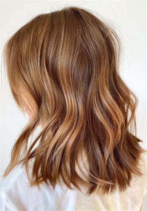 32 Beautiful Golden Brown Hair Color Ideas : Balayage Beauty Medium Length