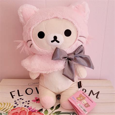 Sanrio Rilakkuma - Korilakkuma pink cat plush 🌸 New... - Depop