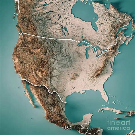 OnlMaps on Twitter | North america map, Topographic map, Topography map