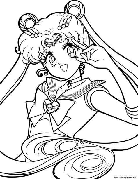 Anime Sailor Moon Manga Coloring page Printable