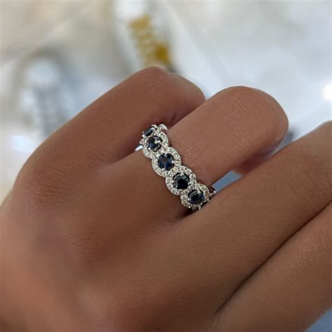 Blue Sapphire & Diamond Eternity Band – RW Fine Jewelry