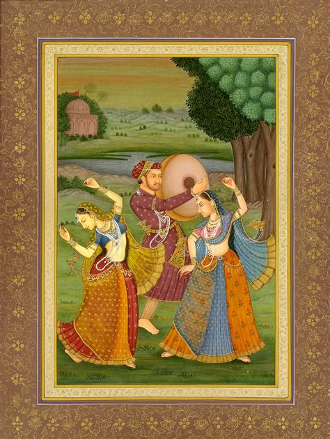 A Dance for Self Delight, Mughal miniature | Vintage art paintings, Indian paintings, Art painting