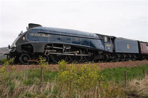 LNER Class A4 4498 (BR 60007) Sir Nigel Gresley doing the Forth Circle route approaching ...