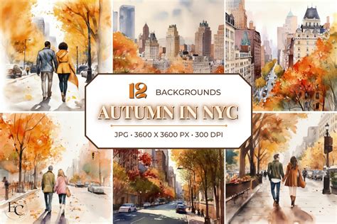 Autumn in New York City Graphic by Esch Creative · Creative Fabrica