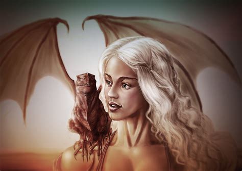 3179x1886 / Girl, Dessert, White Hair, Dragon, Game Of Thrones, White Dress, Daenerys Targaryen ...