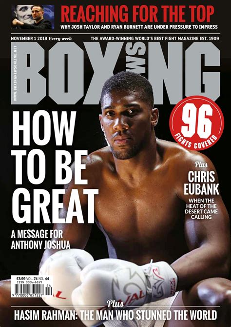 Boxing News Magazine - 30/10/2018 Back Issue