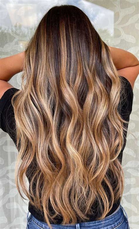 35 Best Fall 2021 Hair Color Trends : Hot Toffee and Sparkling Amber Brown Hair Idea | Long hair ...
