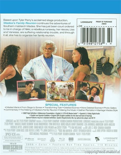 Madea's Family Reunion: The Movie (Blu-ray 2006) | DVD Empire