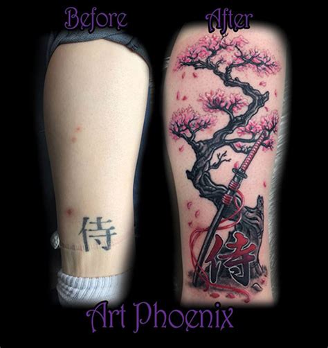 Samurai Cherry Blossoms Coverup Tattoo — Weasyl