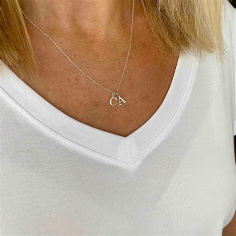 Two Tone Initial Necklace Top Sellers | bellvalefarms.com