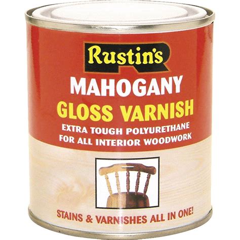 Rustins Gloss Mahogany Extra Tough Interior Wood Stain Varnish 500ml | eBay