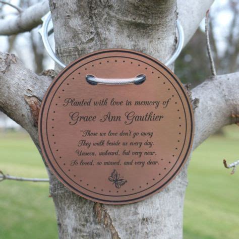 Tree Charm™ tree dedication marker, tree plaque, tree tag, tree marker, personalized tree marker ...