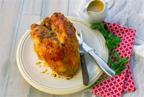 Brined and Herb Butter Roasted Turkey Breast with the Best Easy Gravy ...