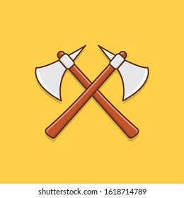 Stone Axes Crossed Vector Icon Illustration Stock Vector (Royalty Free) 1618714789 | Shutterstock