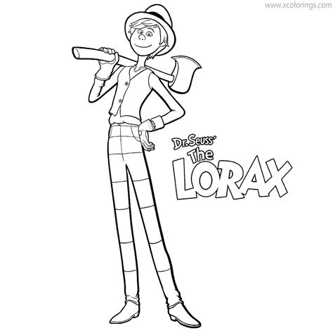 Lorax Coloring Pages Character Once Ler - XColorings.com