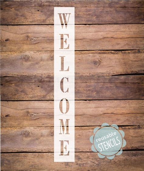 WELCOME Stencil Farmhouse Style Stencil Welcome Sign - Etsy