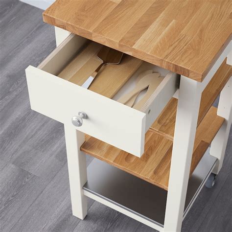 STENSTORP white, oak, Kitchen trolley - IKEA