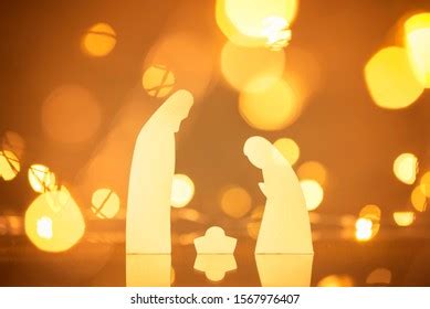 Christmas Wooden Crib Lights Background Stock Photo 779287561 | Shutterstock