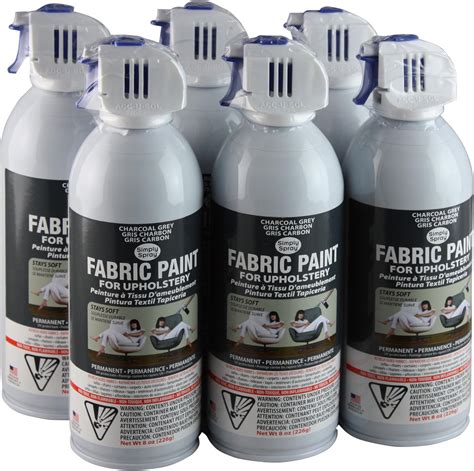 Amazon.com: Simply Spray Upholstery Fabric Spray Paint 8 Oz. Can 6 Pack Charcoal Grey: Home ...