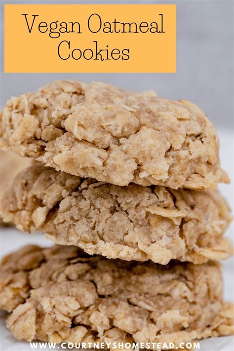 Vegan Oatmeal Cookies - Courtney's Homestead