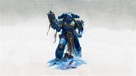 HD wallpaper: blue and gray soldier digital wallpaper, Warhammer 40,000, Ultramarines ...