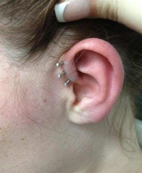 Triple Anti Helix Piercing