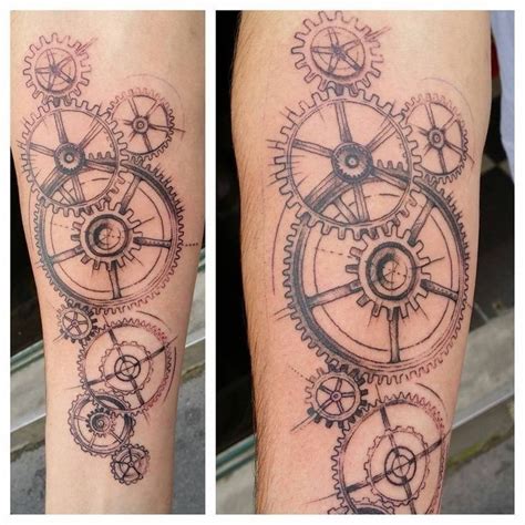 Pin by Jessie Owens on tattoo | Gear tattoo, Clockwork tattoo, Sleeve ...