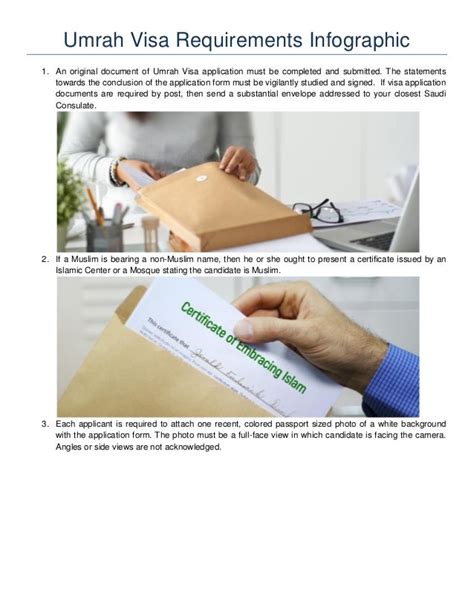 Umrah visa requirements infographic
